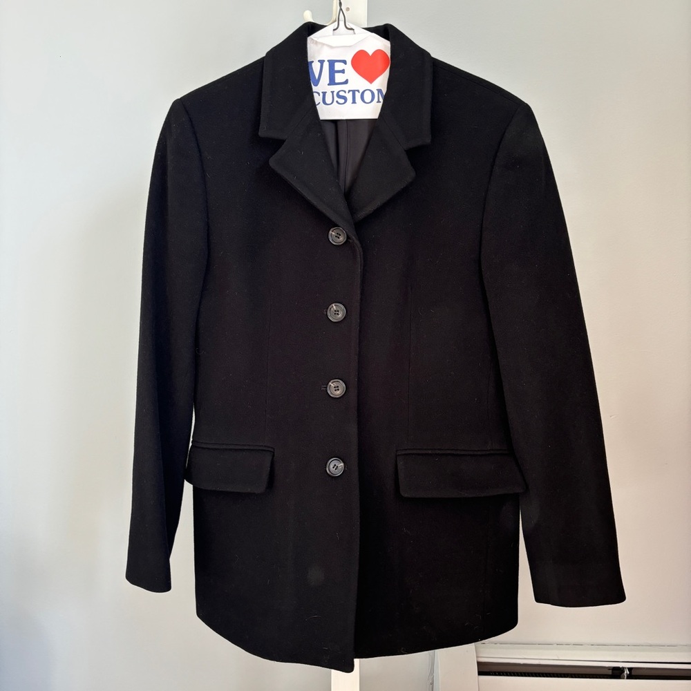Ann Freedberg Wool/Cashmere Size 4 Black Coat